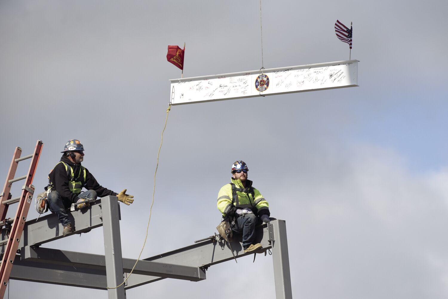 Topping off ceremony held at new fire station